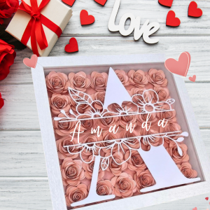 Shadow Box pink rose